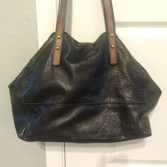 Fossil Black and Brown Pebble Leather Women's Tote Shoulder Bag - Picture 5 of 16